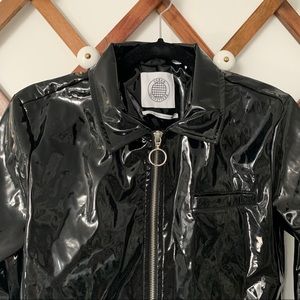 Vinyl Cropped Jacket